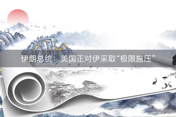 伊朗总统：美国正对伊采取“极限施压”