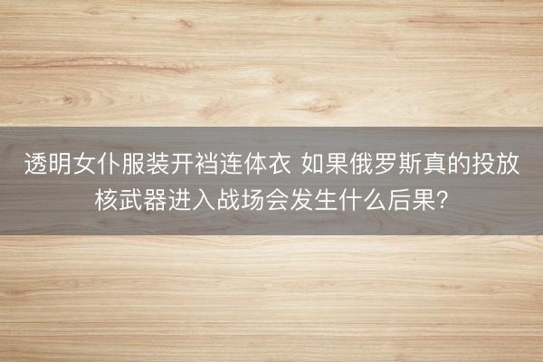 透明女仆服装开裆连体衣 如果俄罗斯真的投放核武器进入战场会发生什么后果?